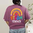 STEAM Teacher Squad Team Crew Back To School STEM Special Women's Comfort Colors T-Shirt Back Print Berry