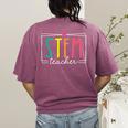 STEM Teacher Science Appreciation Women Back To School Women's Comfort Colors T-Shirt Back Print Berry