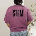 Stem Teacher Science Technology Engineering Math Teachers Women's Comfort Colors T-Shirt Back Print Berry