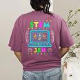 STEM Teacher Shirt STEM Teacher Tshirts STEM Is My Jam Women's Comfort Colors T-Shirt Back Print Berry