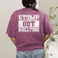 Stomp Out Bullying Back To School Education Teacher Women's Comfort Colors T-Shirt Back Print Berry Stomp Out Bullying Back To School Education Teacher Women's Comfort Colors T-Shirt Back Print Berry