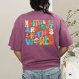 My Students Are Out Of This World Space Groovy Teacher Women's Comfort Colors T-Shirt Back Print Berry