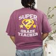 Super 2nd Grade Teacher Hero Women's Comfort Colors T-Shirt Back Print Berry Super 2nd Grade Teacher Hero Women's Comfort Colors T-Shirt Back Print Berry