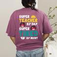 Super Hero Teacher Superheroes Women's Comfort Colors T-Shirt Back Print Berry Super Hero Teacher Superheroes Women's Comfort Colors T-Shirt Back Print Berry