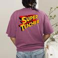 Super Teacher SuperTeacher Women's Comfort Colors T-Shirt Back Print Berry Super Teacher SuperTeacher Women's Comfort Colors T-Shirt Back Print Berry