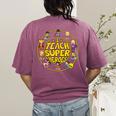Superhero Teacher I Teach Super Heroes Women's Comfort Colors T-Shirt Back Print Berry Superhero Teacher I Teach Super Heroes Women's Comfort Colors T-Shirt Back Print Berry
