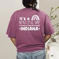 Support Public Education Teacher Red For Ed Indiana Women's Comfort Colors T-Shirt Back Print Berry Support Public Education Teacher Red For Ed Indiana Women's Comfort Colors T-Shirt Back Print Berry