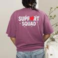 Support Squad Cute Heart Supportive Teacher Team Member Women's Comfort Colors T-Shirt Back Print Berry Support Squad Cute Heart Supportive Teacher Team Member Women's Comfort Colors T-Shirt Back Print Berry