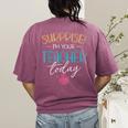 Surprise I'm Your Teacher Today Women Substitute Teacher Women's Comfort Colors T-Shirt Back Print Berry