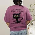 I Survived 67 Days Of School Teachers Students Humor Women's Comfort Colors T-Shirt Back Print Berry I Survived 67 Days Of School Teachers Students Humor Women's Comfort Colors T-Shirt Back Print Berry
