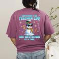 Surviving The Teacher Life Pjs Pajamas Christmas Xmas Teache Women's Comfort Colors T-Shirt Back Print Berry Surviving The Teacher Life Pjs Pajamas Christmas Xmas Teache Women's Comfort Colors T-Shirt Back Print Berry