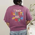 I Teach Awesome Kids Shirt Autism Special Education Teacher Women's Comfort Colors T-Shirt Back Print Berry I Teach Awesome Kids Shirt Autism Special Education Teacher Women's Comfort Colors T-Shirt Back Print Berry