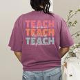 Teach Compassion Kindness Confidence For Teacher Women's Comfort Colors T-Shirt Back Print Berry Teach Compassion Kindness Confidence For Teacher Women's Comfort Colors T-Shirt Back Print Berry