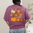 I Teach The Coolest Pumpkins In The Patch Teacher Halloween Women's Comfort Colors T-Shirt Back Print Berry I Teach The Coolest Pumpkins In The Patch Teacher Halloween Women's Comfort Colors T-Shirt Back Print Berry