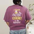 I Teach The Cutest Bees In The Beehive Kindergarten Teacher Women's Comfort Colors T-Shirt Back Print Berry I Teach The Cutest Bees In The Beehive Kindergarten Teacher Women's Comfort Colors T-Shirt Back Print Berry