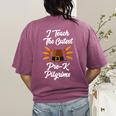 I Teach The Cutest Pre-K Pilgrims Thanksgiving Teacher Item Women's Comfort Colors T-Shirt Back Print Berry I Teach The Cutest Pre-K Pilgrims Thanksgiving Teacher Item Women's Comfort Colors T-Shirt Back Print Berry
