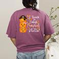 I Teach The Cutest Pumpkins Halloween Shirt For Teachers Women's Comfort Colors T-Shirt Back Print Berry I Teach The Cutest Pumpkins Halloween Shirt For Teachers Women's Comfort Colors T-Shirt Back Print Berry