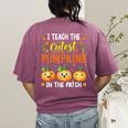 I Teach The Cutest Pumpkins Halloween Teacher Women's Comfort Colors T-Shirt Back Print Berry I Teach The Cutest Pumpkins Halloween Teacher Women's Comfort Colors T-Shirt Back Print Berry