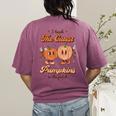I Teach The Cutest Pumpkins In The Patch Retro Teacher Fall Women's Comfort Colors T-Shirt Back Print Berry I Teach The Cutest Pumpkins In The Patch Retro Teacher Fall Women's Comfort Colors T-Shirt Back Print Berry
