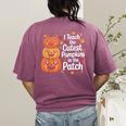i Teach The Cutest Pumpkins In The Patch Teacher Halloween Women's Comfort Colors T-Shirt Back Print Berry i Teach The Cutest Pumpkins In The Patch Teacher Halloween Women's Comfort Colors T-Shirt Back Print Berry