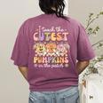 I Teach The Cutest Pumpkins In The Patch Teacher Retro Women's Comfort Colors T-Shirt Back Print Berry I Teach The Cutest Pumpkins In The Patch Teacher Retro Women's Comfort Colors T-Shirt Back Print Berry