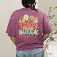 Teach Love Inspire Retro Groovy Daisy Back To School Teacher For Men Women Kids Women's Comfort Colors T-Shirt Back Print Berry Teach Love Inspire Retro Groovy Daisy Back To School Teacher For Men Women Kids Women's Comfort Colors T-Shirt Back Print Berry