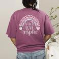 Teach Love Inspire Teacher Women's Comfort Colors T-Shirt Back Print Berry Teach Love Inspire Teacher Women's Comfort Colors T-Shirt Back Print Berry