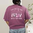 Teach Them Love Them Watch Them Grow Ballet Dance Teacher Women's Comfort Colors T-Shirt Back Print Berry