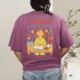 I Teach In My Pajamas Crayon Home School Teacher PJs Women's Comfort Colors T-Shirt Back Print Berry