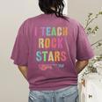 I TEACH ROCKSTARS Band Vibes Teacher Rocks My Music Teaching Women's Comfort Colors T-Shirt Back Print Berry