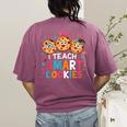 I Teach Smart Cookies Cute Back To School Teacher Women's Comfort Colors T-Shirt Back Print Berry I Teach Smart Cookies Cute Back To School Teacher Women's Comfort Colors T-Shirt Back Print Berry