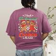 I Teach The Smartest Cookies In The Batch Teacher Christmas For Men Women Kids Women's Comfort Colors T-Shirt Back Print Berry
