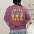 I Teach The Smartest Turtles Thanksgiving Proud Teacher Job Women's Comfort Colors T-Shirt Back Print Berry I Teach The Smartest Turtles Thanksgiving Proud Teacher Job Women's Comfort Colors T-Shirt Back Print Berry