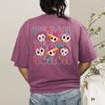 Teach Teacher Dia De Los Muertos Day Of The Dead Sugar Skull Women's Comfort Colors T-Shirt Back Print Berry Teach Teacher Dia De Los Muertos Day Of The Dead Sugar Skull Women's Comfort Colors T-Shirt Back Print Berry