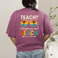 Teach I Thought You Said Beach Teacher Summer Vacation Women's Comfort Colors T-Shirt Back Print Berry Teach I Thought You Said Beach Teacher Summer Vacation Women's Comfort Colors T-Shirt Back Print Berry