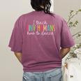 I Teach Tiny Humans How To Dance Ballet Dance Teacher Kids Women's Comfort Colors T-Shirt Back Print Berry