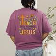 I Teach Tiny Humans About Jesus Christian Teacher Religious Women's Comfort Colors T-Shirt Back Print Berry I Teach Tiny Humans About Jesus Christian Teacher Religious Women's Comfort Colors T-Shirt Back Print Berry