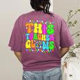 This Teacher 80s 90s Teachers's Day Glows Last Day Of School Women's Comfort Colors T-Shirt Back Print Berry This Teacher 80s 90s Teachers's Day Glows Last Day Of School Women's Comfort Colors T-Shirt Back Print Berry