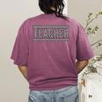 Teacher Checkered Racing Teacher Appreciation Men Women Women's Comfort Colors T-Shirt Back Print Berry Teacher Checkered Racing Teacher Appreciation Men Women Women's Comfort Colors T-Shirt Back Print Berry