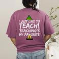 Teacher Christmas Teaching Is My Favorite Women's Comfort Colors T-Shirt Back Print Berry Teacher Christmas Teaching Is My Favorite Women's Comfort Colors T-Shirt Back Print Berry