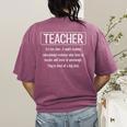 Teacher Definition Teacher Women's Comfort Colors T-Shirt Back Print Berry