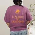 Teacher Of Dragons For Teachers Top Tee T-Shirt Women's Comfort Colors T-Shirt Back Print Berry Teacher Of Dragons For Teachers Top Tee T-Shirt Women's Comfort Colors T-Shirt Back Print Berry
