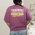 Teacher Educational Superhero School Teachers Women's Comfort Colors T-Shirt Back Print Berry Teacher Educational Superhero School Teachers Women's Comfort Colors T-Shirt Back Print Berry
