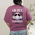 In My Teacher Era Groovy Tie Dye Back To School Cute Teacher Women's Comfort Colors T-Shirt Back Print Berry