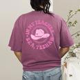 In My Teacher Era Yeehaw Pink Teacher Western Cowgirl Women's Comfort Colors T-Shirt Back Print Berry