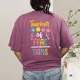 Teacher Of Fractions For Math Teacher Women's Comfort Colors T-Shirt Back Print Berry Teacher Of Fractions For Math Teacher Women's Comfort Colors T-Shirt Back Print Berry