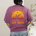 Teacher Halloween All English Teachers Love Brains Women's Comfort Colors T-Shirt Back Print Berry Teacher Halloween All English Teachers Love Brains Women's Comfort Colors T-Shirt Back Print Berry