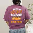 Teacher Halloween Pre-K Teacher Kindergarten Cutest Pumpkins Men Women Kids Women's Comfort Colors T-Shirt Back Print Berry Teacher Halloween Pre-K Teacher Kindergarten Cutest Pumpkins Men Women Kids Women's Comfort Colors T-Shirt Back Print Berry