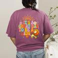 Teacher Life Back To School It's A Great A Day To Be A Lion Women's Comfort Colors T-Shirt Back Print Berry