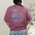 This Teacher Loves Her Police Officer Wife Saying Women's Comfort Colors T-Shirt Back Print Berry